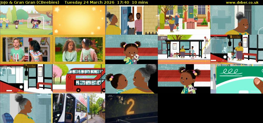 JoJo & Gran Gran (CBeebies) Tuesday 24 March 2026 17:40 - 17:50