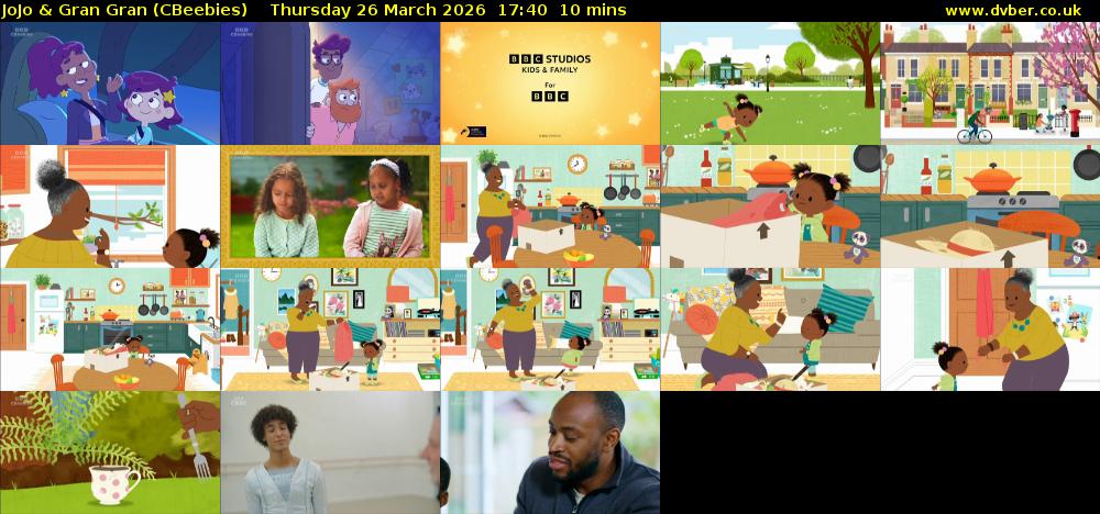 JoJo & Gran Gran (CBeebies) Thursday 26 March 2026 17:40 - 17:50