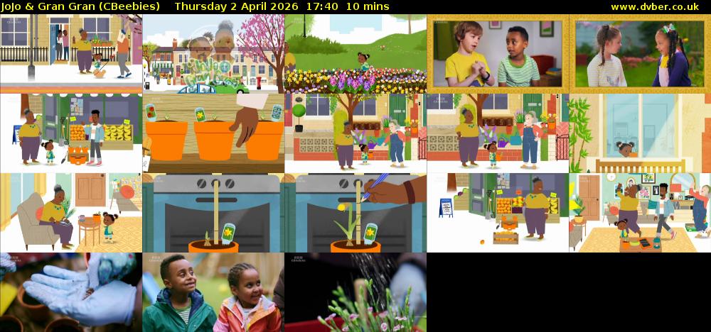 JoJo & Gran Gran (CBeebies) Thursday 2 April 2026 17:40 - 17:50