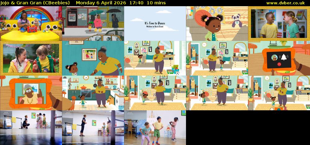 JoJo & Gran Gran (CBeebies) Monday 6 April 2026 17:40 - 17:50