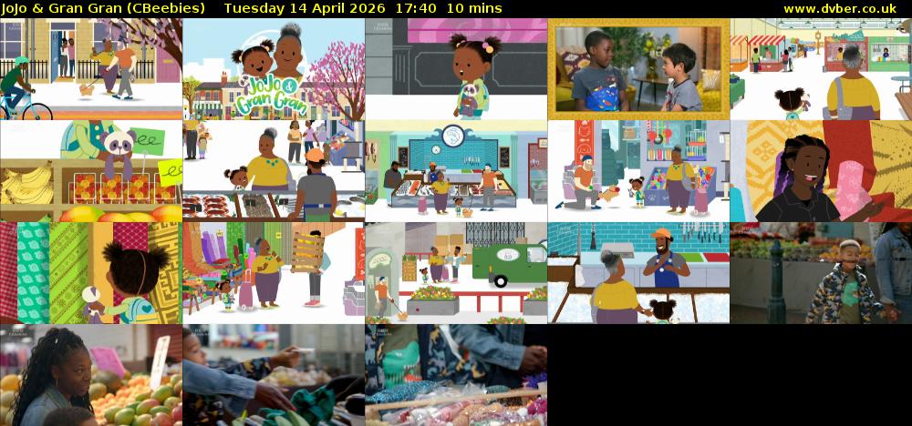 JoJo & Gran Gran (CBeebies) Tuesday 14 April 2026 17:40 - 17:50