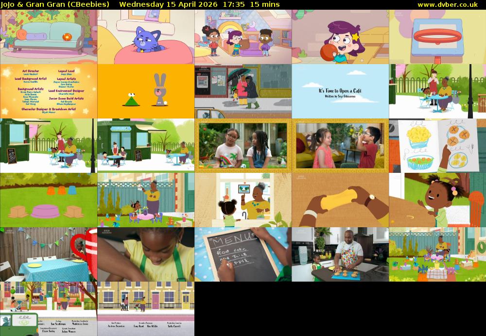 JoJo & Gran Gran (CBeebies) Wednesday 15 April 2026 17:35 - 17:50