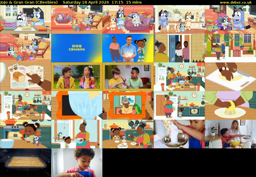 JoJo & Gran Gran (CBeebies) Saturday 18 April 2026 17:15 - 17:30