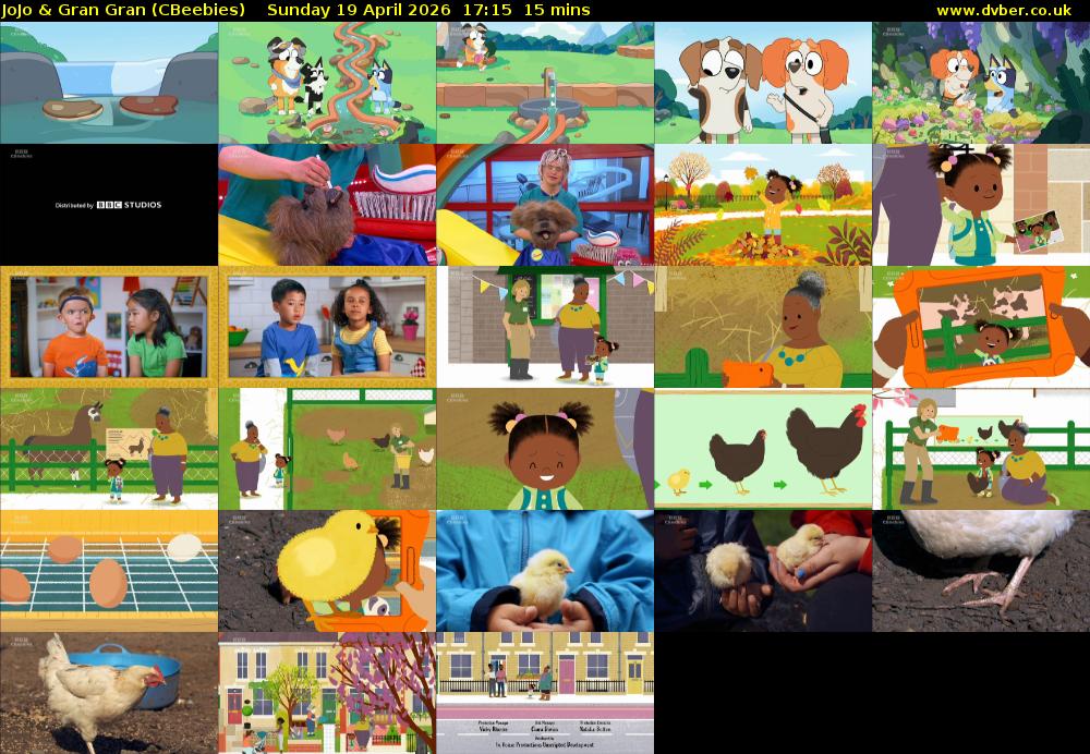 JoJo & Gran Gran (CBeebies) Sunday 19 April 2026 17:15 - 17:30