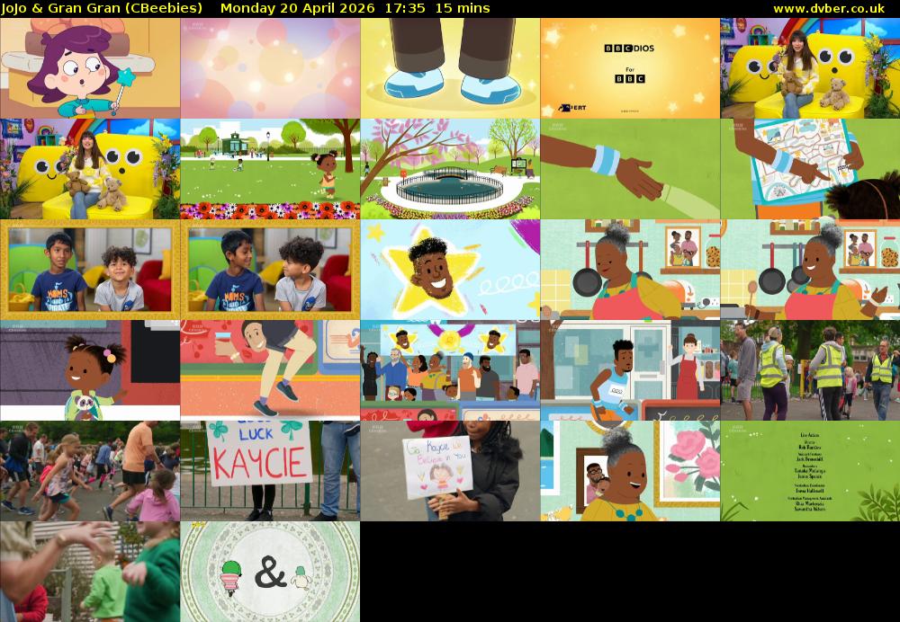 JoJo & Gran Gran (CBeebies) Monday 20 April 2026 17:35 - 17:50
