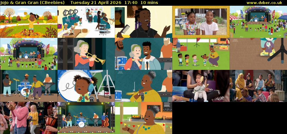 JoJo & Gran Gran (CBeebies) Tuesday 21 April 2026 17:40 - 17:50