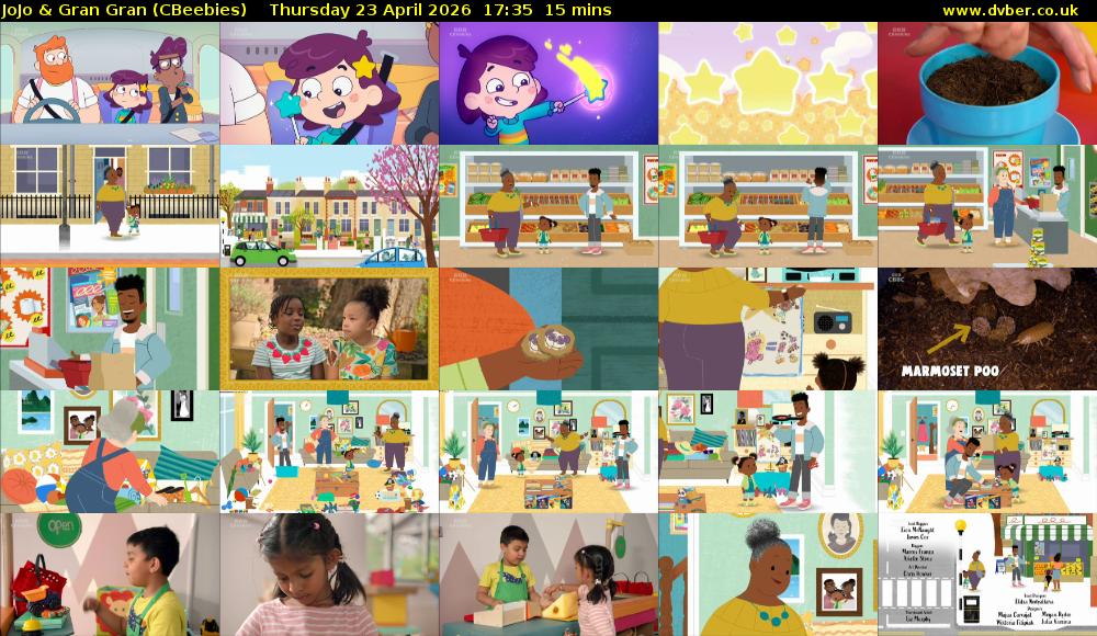 JoJo & Gran Gran (CBeebies) Thursday 23 April 2026 17:35 - 17:50