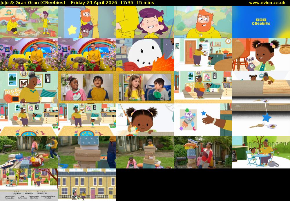 JoJo & Gran Gran (CBeebies) Friday 24 April 2026 17:35 - 17:50