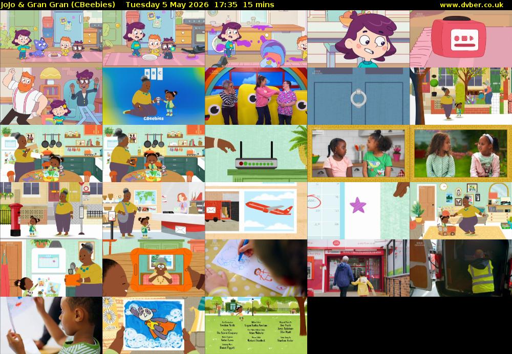 JoJo & Gran Gran (CBeebies) Tuesday 5 May 2026 17:35 - 17:50