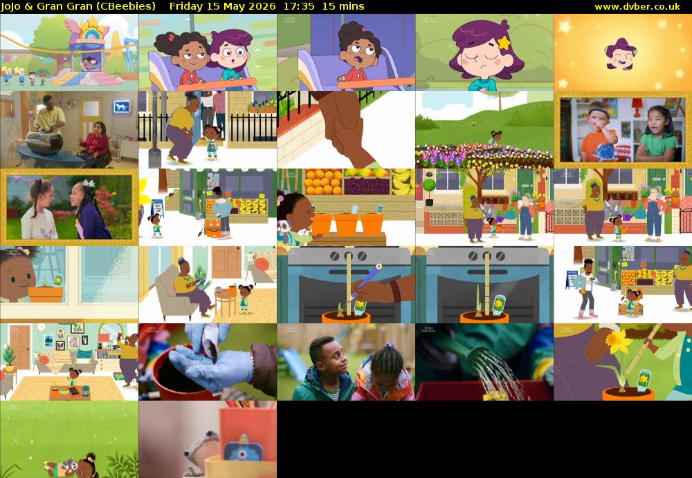 JoJo & Gran Gran (CBeebies) Friday 15 May 2026 17:35 - 17:50
