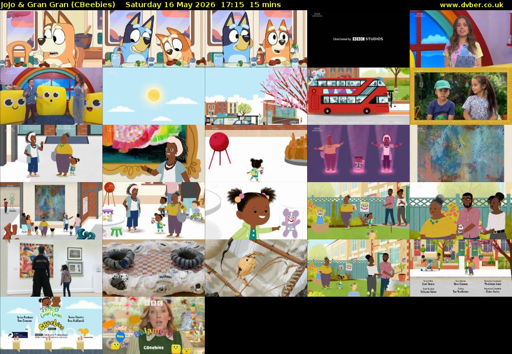 JoJo & Gran Gran (CBeebies) Saturday 16 May 2026 17:15 - 17:30