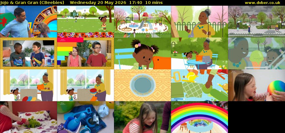 JoJo & Gran Gran (CBeebies) Wednesday 20 May 2026 17:40 - 17:50