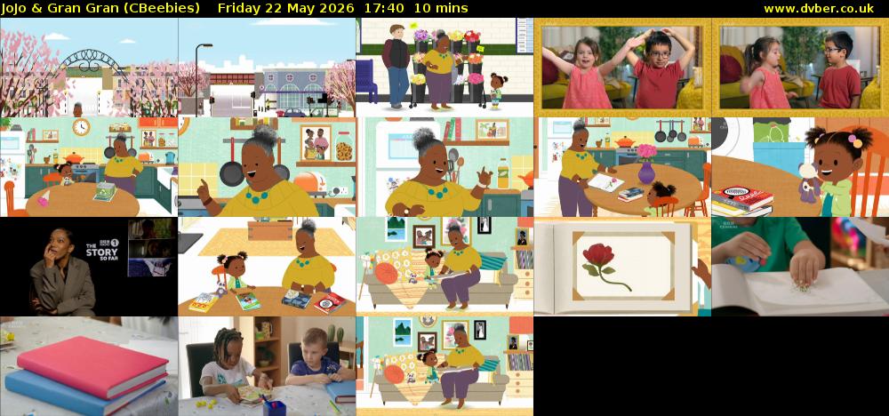 JoJo & Gran Gran (CBeebies) Friday 22 May 2026 17:40 - 17:50