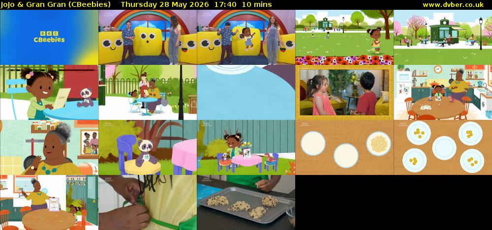 JoJo & Gran Gran (CBeebies) Thursday 28 May 2026 17:40 - 17:50