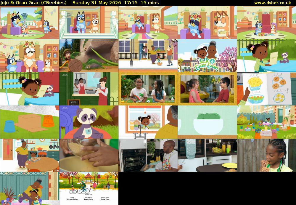 JoJo & Gran Gran (CBeebies) Sunday 31 May 2026 17:15 - 17:30