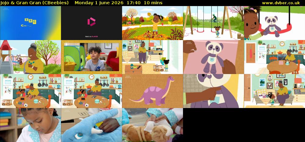 JoJo & Gran Gran (CBeebies) Monday 1 June 2026 17:40 - 17:50