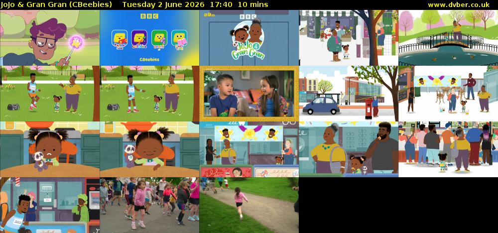 JoJo & Gran Gran (CBeebies) Tuesday 2 June 2026 17:40 - 17:50
