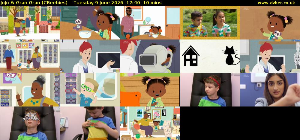 JoJo & Gran Gran (CBeebies) Tuesday 9 June 2026 17:40 - 17:50