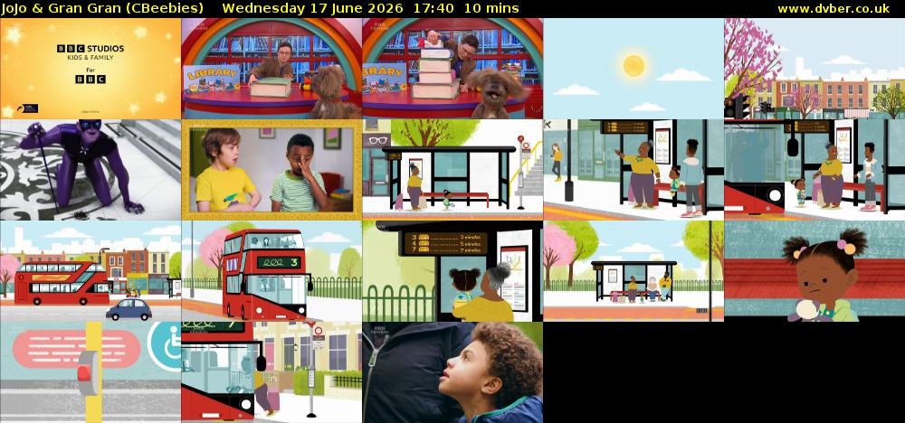 JoJo & Gran Gran (CBeebies) Wednesday 17 June 2026 17:40 - 17:50