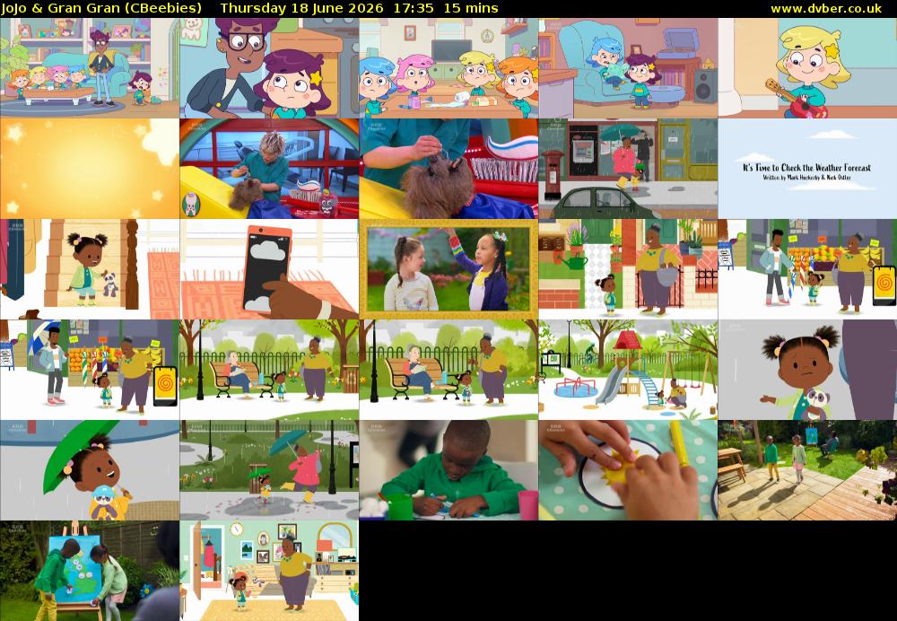JoJo & Gran Gran (CBeebies) Thursday 18 June 2026 17:35 - 17:50
