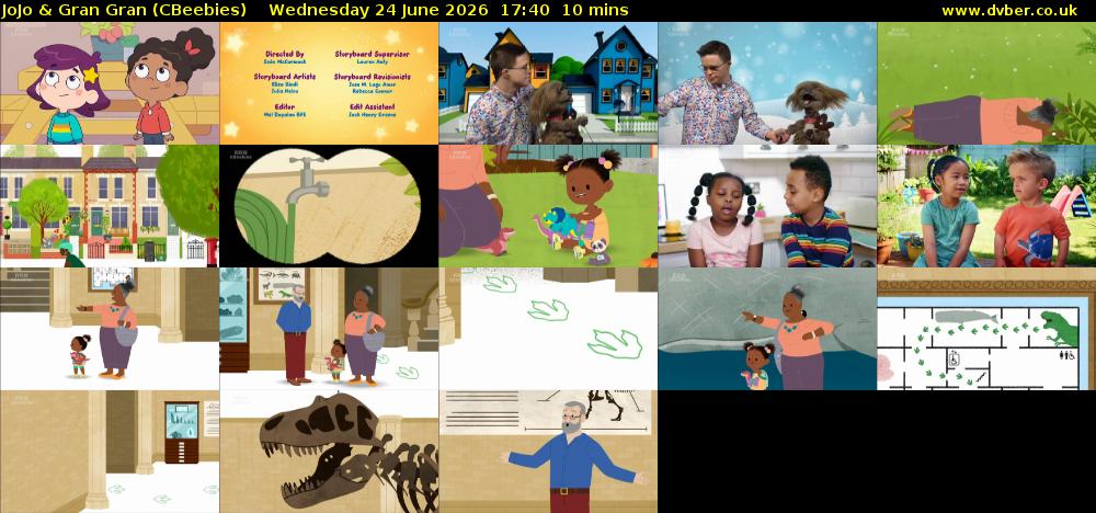JoJo & Gran Gran (CBeebies) Wednesday 24 June 2026 17:40 - 17:50