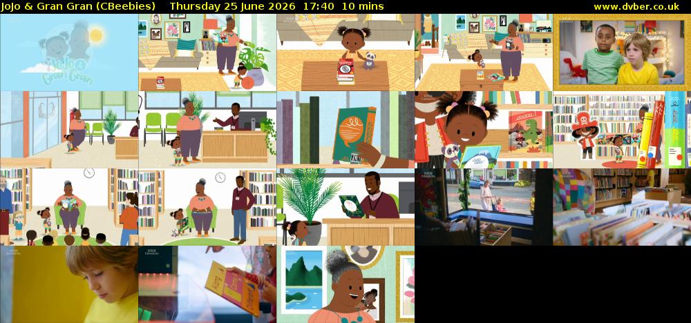 JoJo & Gran Gran (CBeebies) Thursday 25 June 2026 17:40 - 17:50