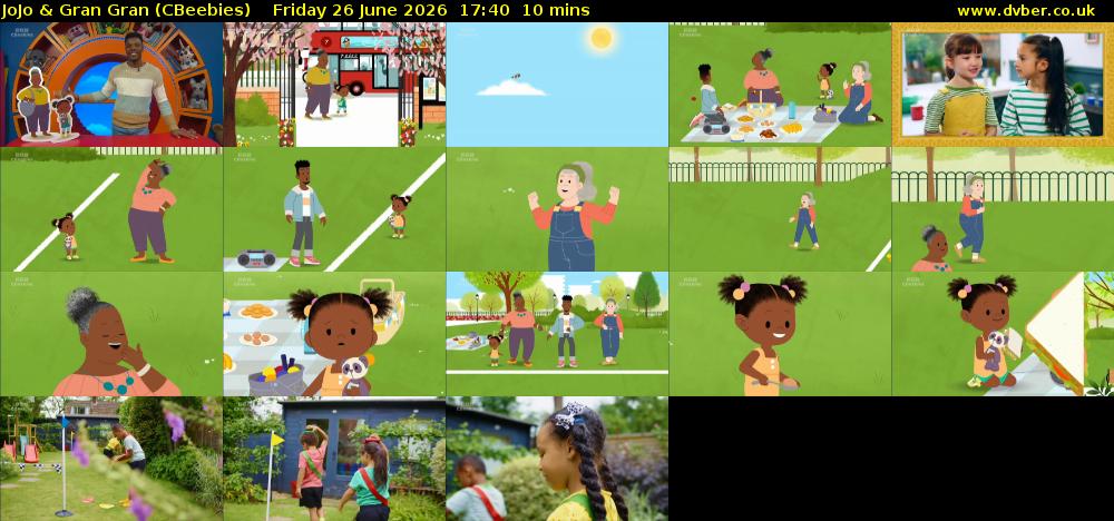 JoJo & Gran Gran (CBeebies) Friday 26 June 2026 17:40 - 17:50