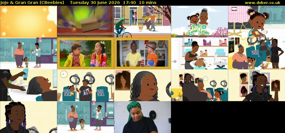 JoJo & Gran Gran (CBeebies) Tuesday 30 June 2026 17:40 - 17:50