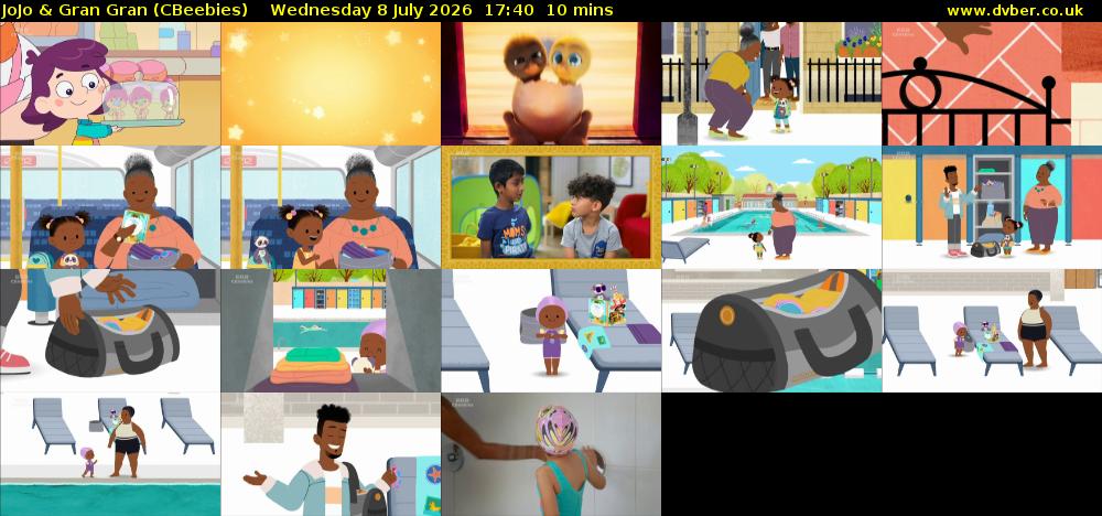 JoJo & Gran Gran (CBeebies) Wednesday 8 July 2026 17:40 - 17:50