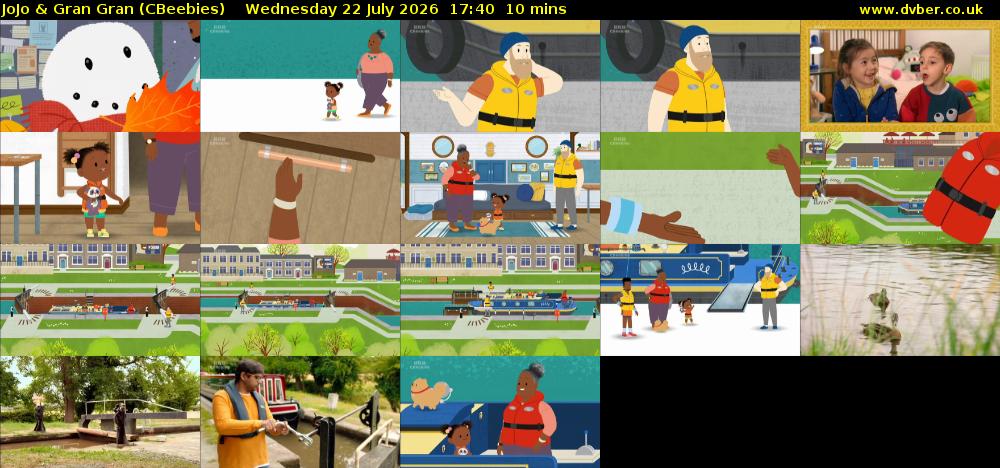JoJo & Gran Gran (CBeebies) Wednesday 22 July 2026 17:40 - 17:50