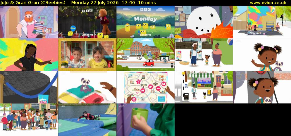 JoJo & Gran Gran (CBeebies) Monday 27 July 2026 17:40 - 17:50