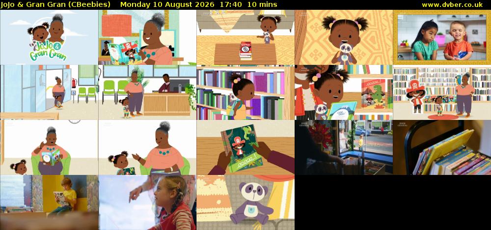 JoJo & Gran Gran (CBeebies) Monday 10 August 2026 17:40 - 17:50