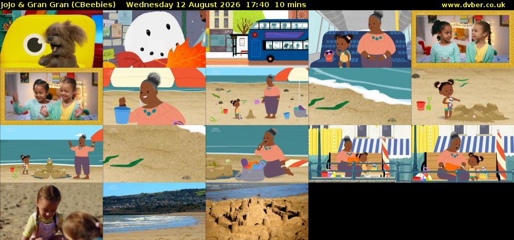 JoJo & Gran Gran (CBeebies) Wednesday 12 August 2026 17:40 - 17:50