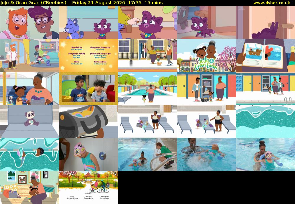 JoJo & Gran Gran (CBeebies) Friday 21 August 2026 17:35 - 17:50