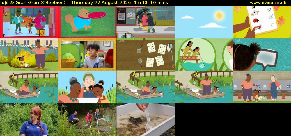 JoJo & Gran Gran (CBeebies) Thursday 27 August 2026 17:40 - 17:50