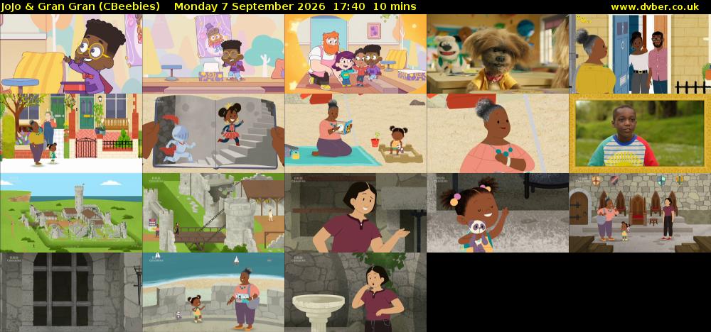JoJo & Gran Gran (CBeebies) Monday 7 September 2026 17:40 - 17:50