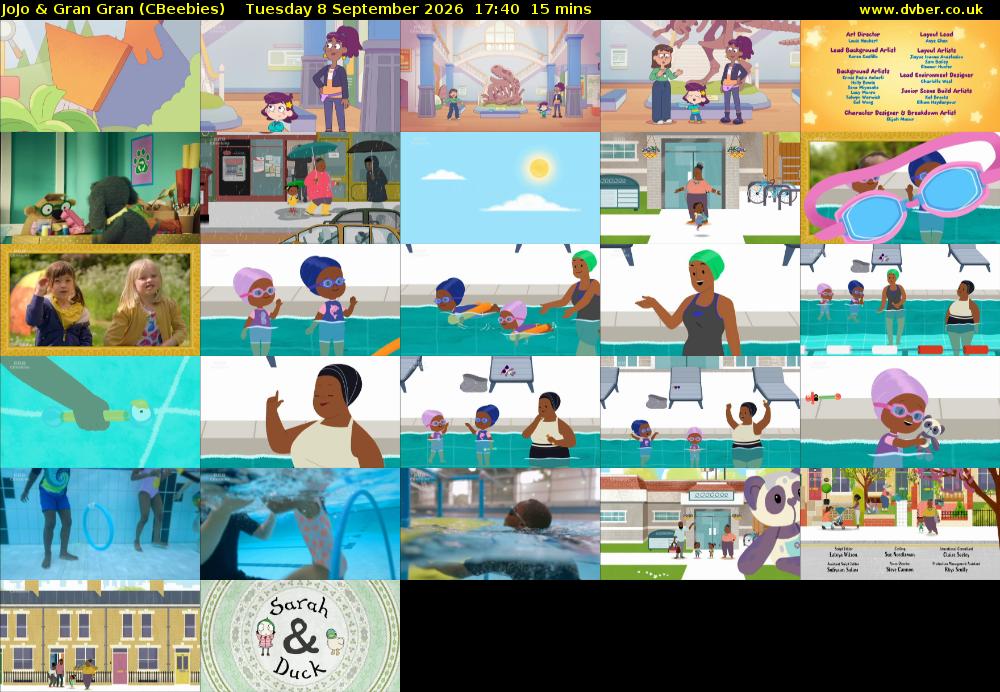 JoJo & Gran Gran (CBeebies) Tuesday 8 September 2026 17:40 - 17:55