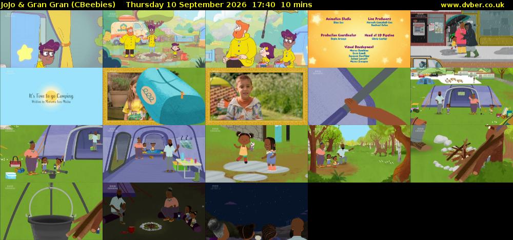 JoJo & Gran Gran (CBeebies) Thursday 10 September 2026 17:40 - 17:50