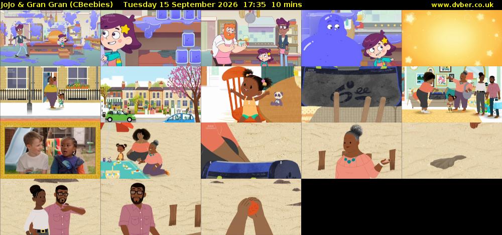 JoJo & Gran Gran (CBeebies) Tuesday 15 September 2026 17:35 - 17:45