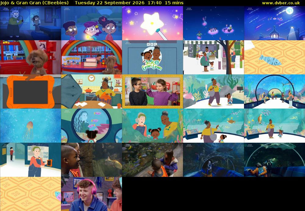 JoJo & Gran Gran (CBeebies) Tuesday 22 September 2026 17:40 - 17:55