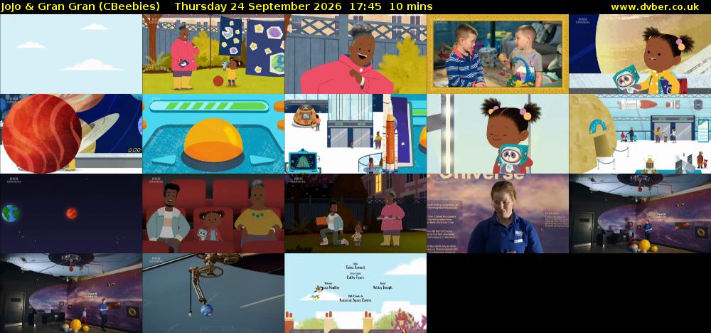 JoJo & Gran Gran (CBeebies) Thursday 24 September 2026 17:45 - 17:55