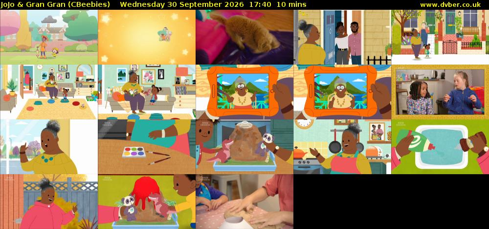 JoJo & Gran Gran (CBeebies) Wednesday 30 September 2026 17:40 - 17:50