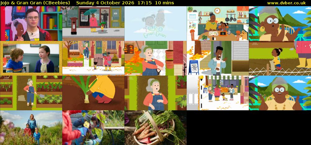 JoJo & Gran Gran (CBeebies) Sunday 4 October 2026 17:15 - 17:25
