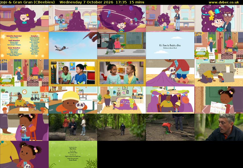 JoJo & Gran Gran (CBeebies) Wednesday 7 October 2026 17:35 - 17:50
