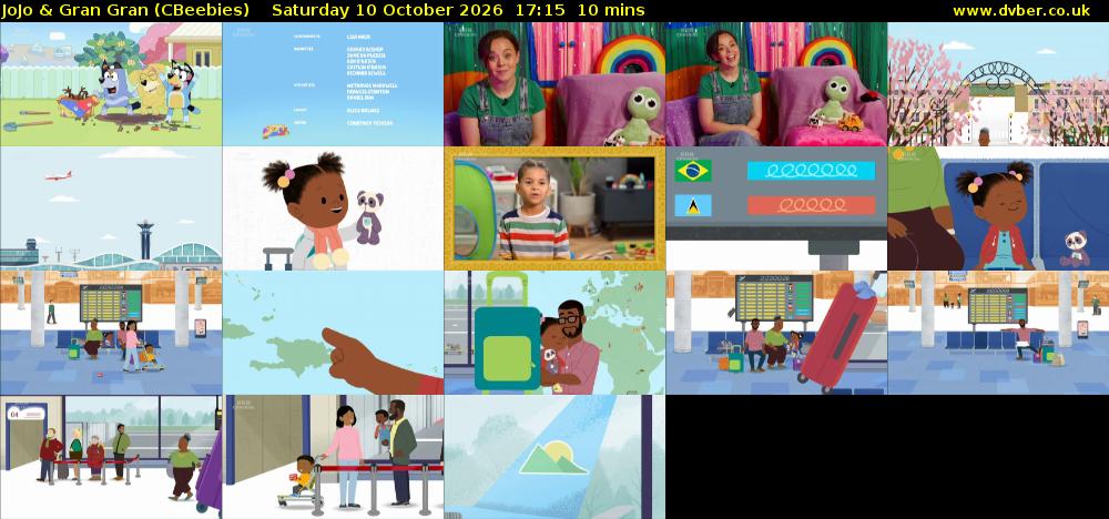 JoJo & Gran Gran (CBeebies) Saturday 10 October 2026 17:15 - 17:25