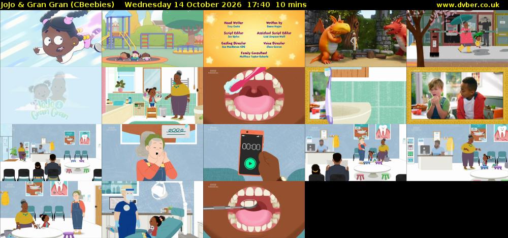 JoJo & Gran Gran (CBeebies) Wednesday 14 October 2026 17:40 - 17:50