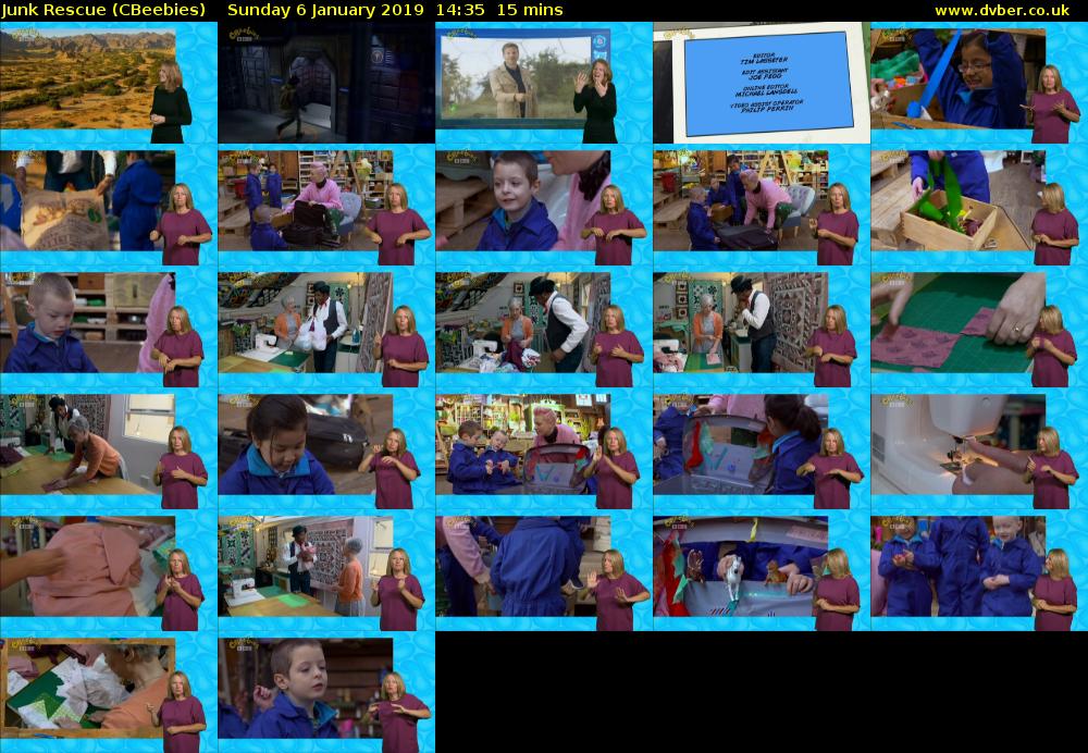Junk Rescue (CBeebies) Sunday 6 January 2019 14:35 - 14:50