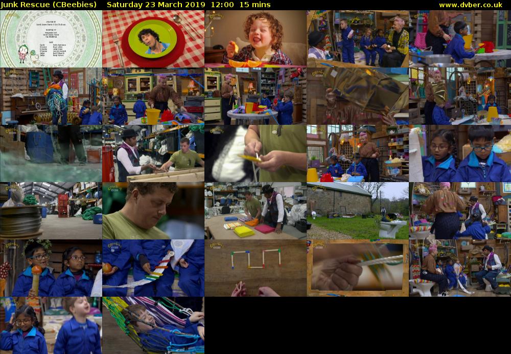 Junk Rescue (CBeebies) Saturday 23 March 2019 12:00 - 12:15