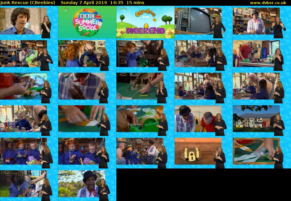 Junk Rescue (CBeebies) Sunday 7 April 2019 14:35 - 14:50