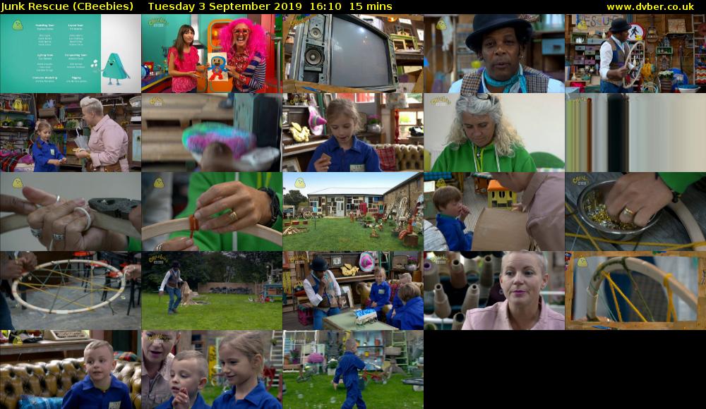 Junk Rescue (CBeebies) Tuesday 3 September 2019 16:10 - 16:25